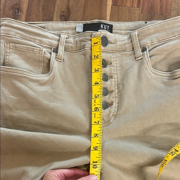 Kut from the Kloth Beige Frayed Hem Jeans - Picture 12 of 12